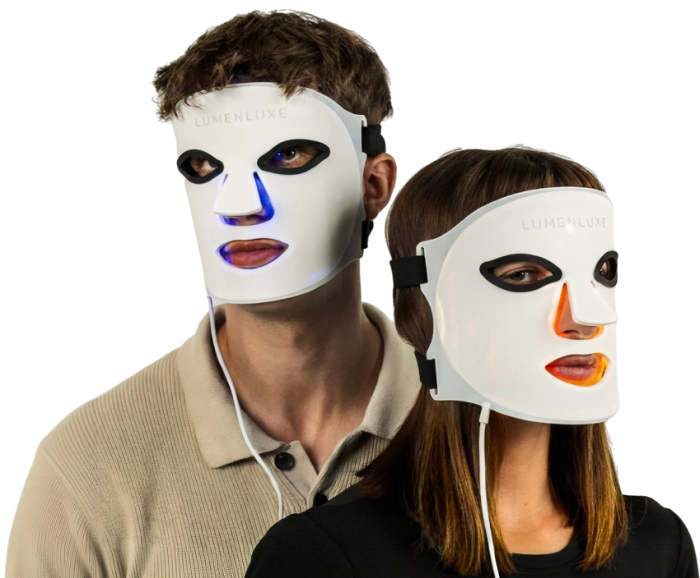 Muž a žena s Led maskou 